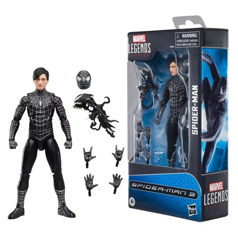 

Original Hasbro Legends Series Spider-Man 6 inch Spider-Man 3 Spiderman Peter Parker Symbiote Heads In Stock Figures Model Toys