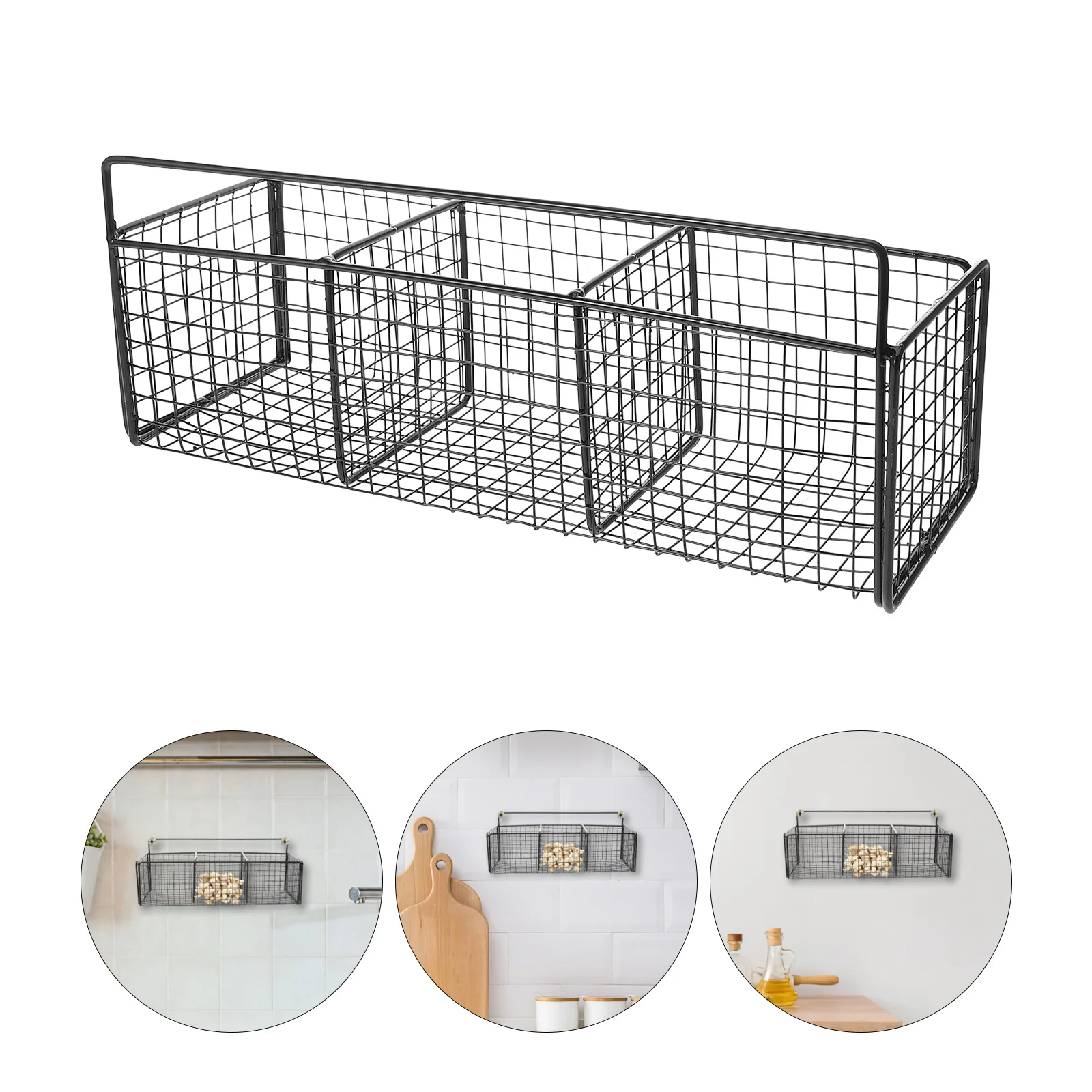 

Ginger Garlic Storage Basket Hanging for Kitchen Spice Onion Iron Potato and