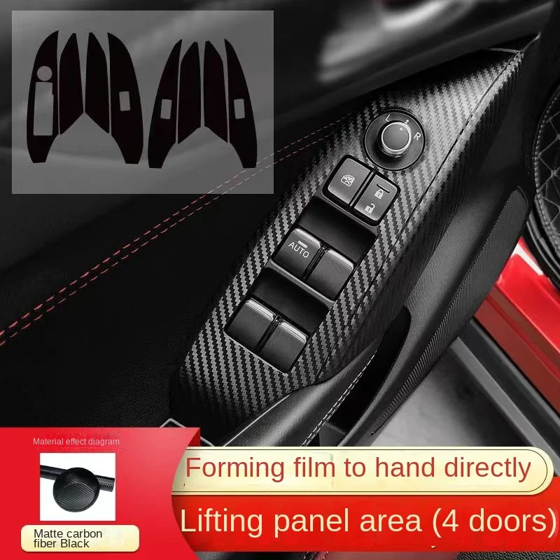 Interieurdecoratiesticker van koolstofvezel voor Mazda CX-4 2016-2021 Centrale bediening, versnellingspook, deurpaneel en raamschakelaar