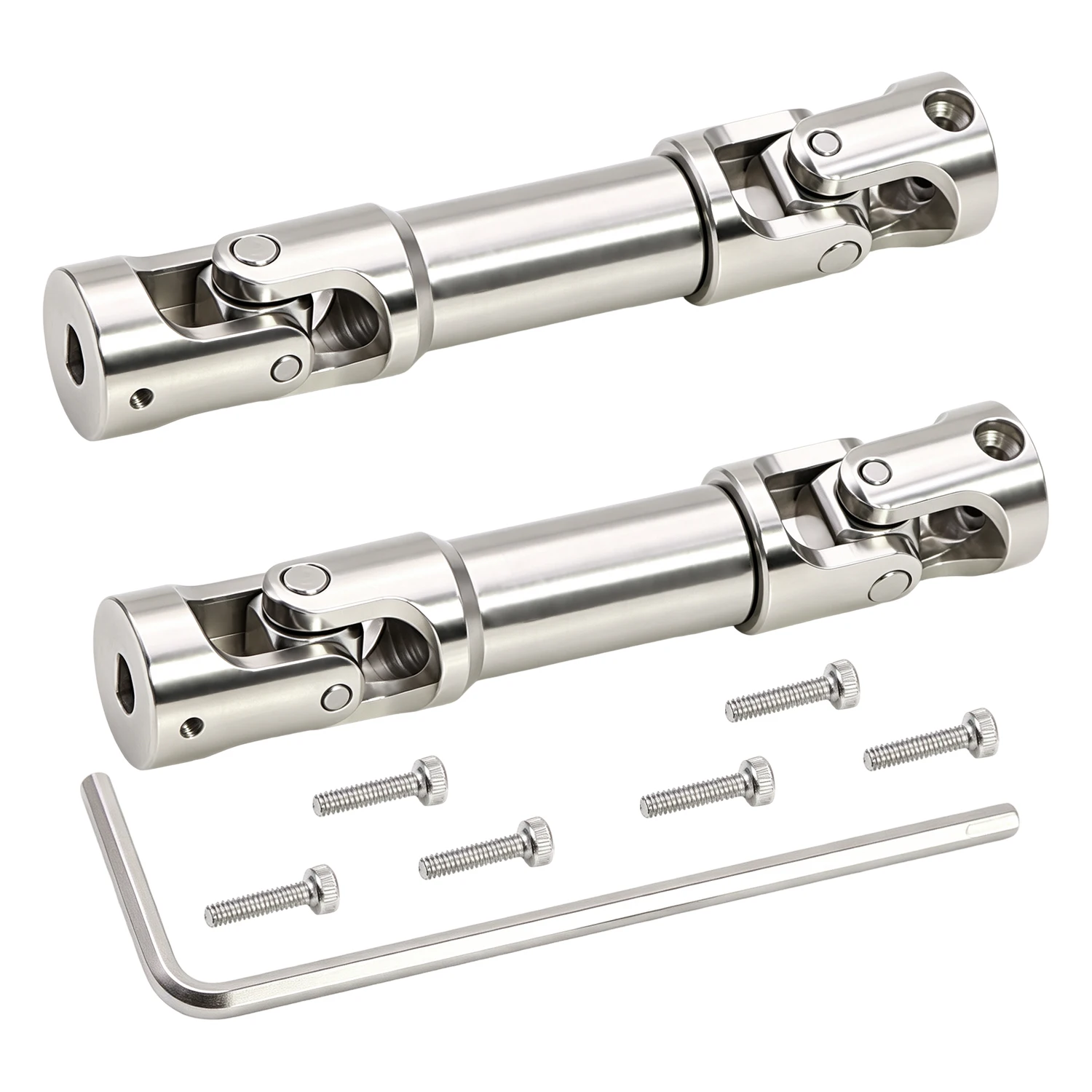 2Pcs Metal Stainless Steel Drive Shaft Driveshaft for MJX 1/18 HYPER GO H18P RC Crawler Upgrade Parts