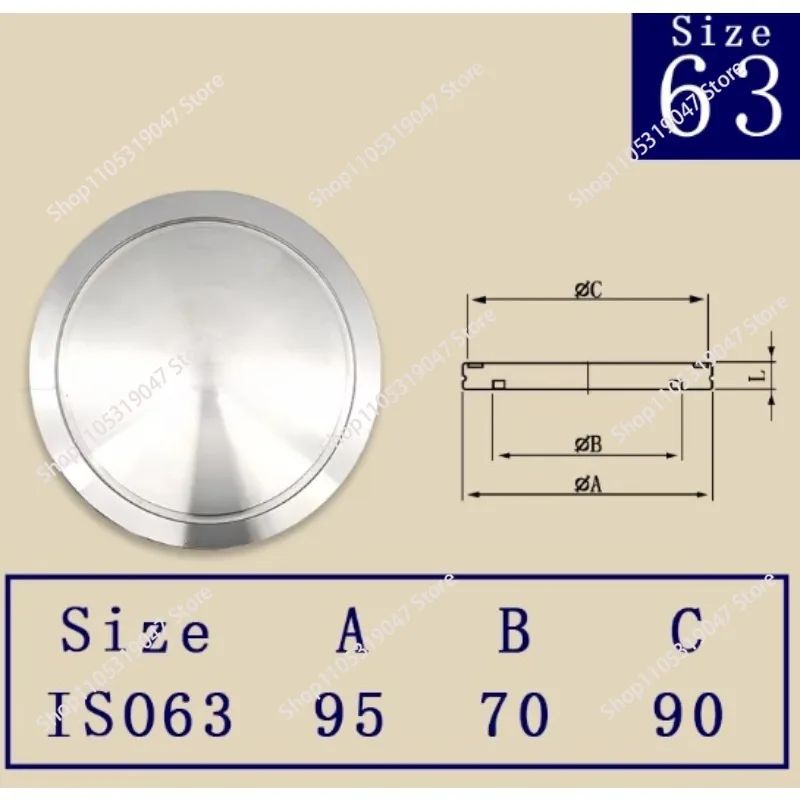 ISO high vacuum blind plate configuration - K groove LF hook type 304 stainless steel 63 pipe fittings 80 flange 100 plug 160