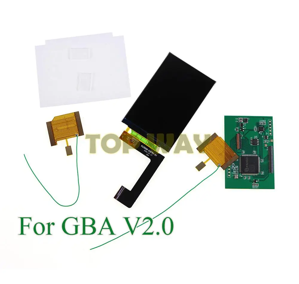 

10sets LCD V2 Screen Replacement Kits for Nintend GBA backlight 10 Levels High Brightness IPS For GBA Console