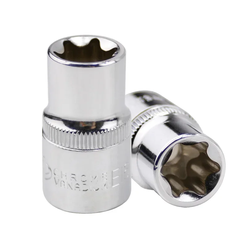 Juego de enchufes Torx de E10-E24, herramientas de reparación de automóviles, cabeza de llave Hexagonal de 1/2 "y 12,5mm, CR-V tipo E, 9 Uds.