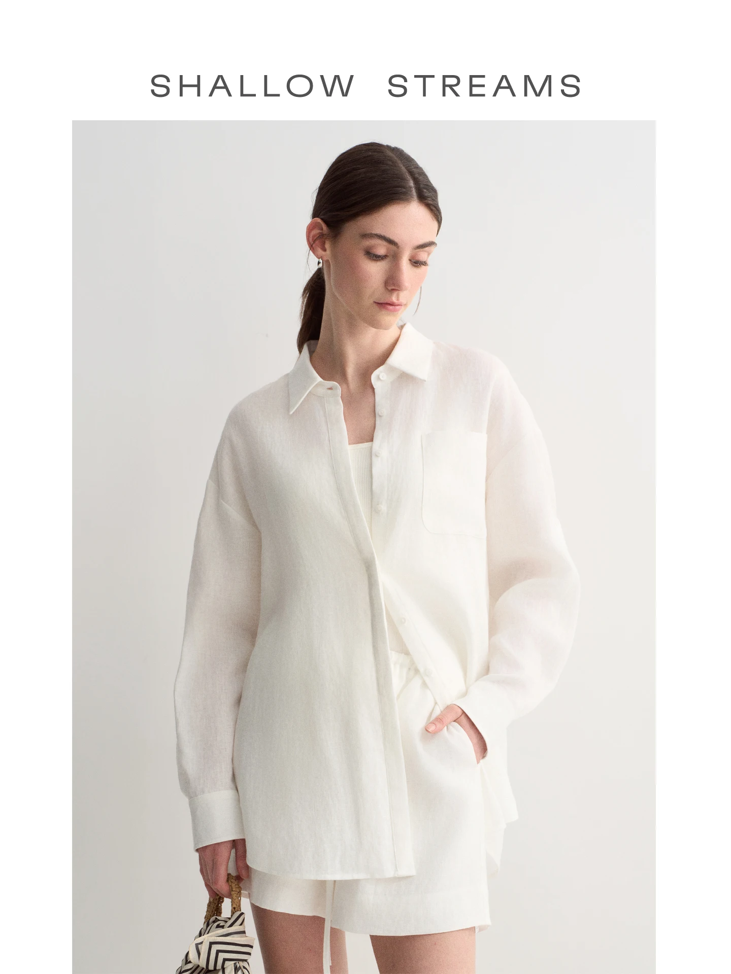 

Льняная рубашка с длинным рукавом, дышащая, с защитой от солнца, свободного кроя, в французском стиле, женская, премиум-класса, Pear Turbulence 227, новинка