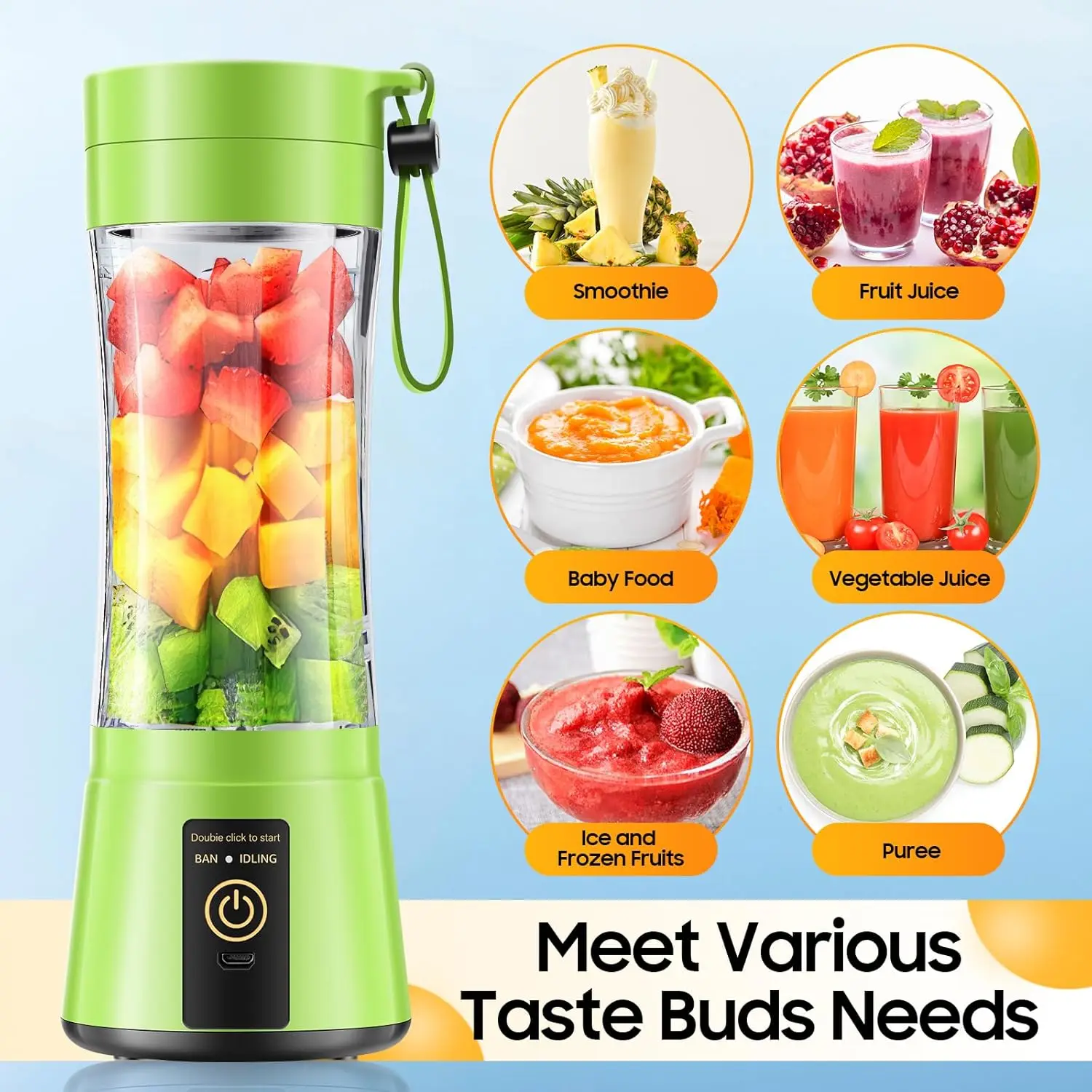 380 ml Haushalt Saft Mixer Mini elektrische Entsafter USB wiederaufladbare Smoothie Shake Mixer tragbare Entsafter Haushaltsgeräte