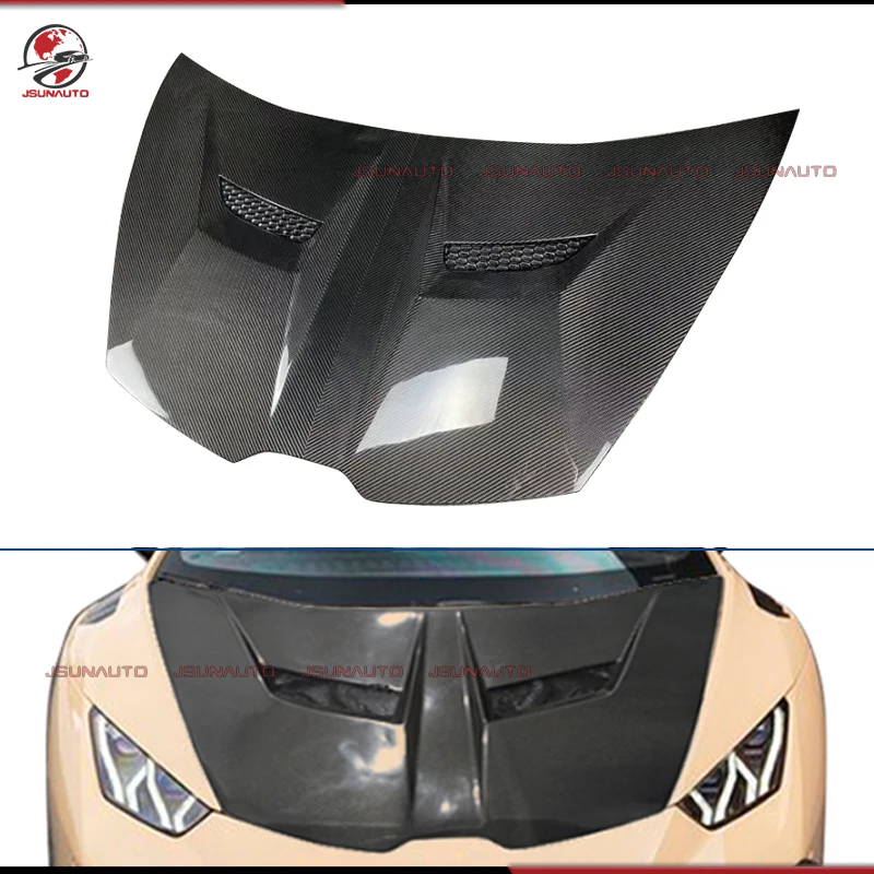 

For Lamborghini Huracan Carbon Fiber V Style Front Engine Hood For LP640 EVO 201LP580 2014-2021 Carbon Bonnet Modify Accessory