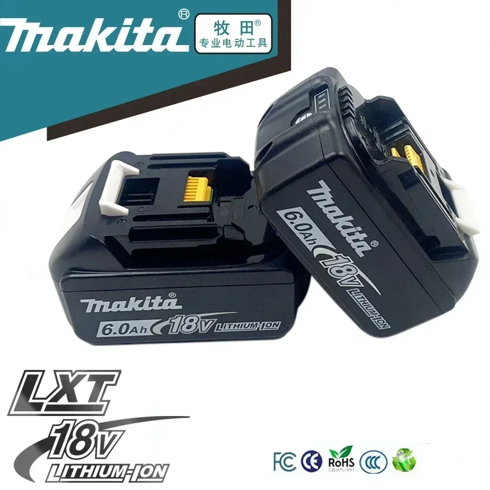 

Original for Makita Rechargeable 6.0Ah Battery, Replaceable LED Lithium-ion, compatible 18V Power Tool DDF487 DTD173 DTW730