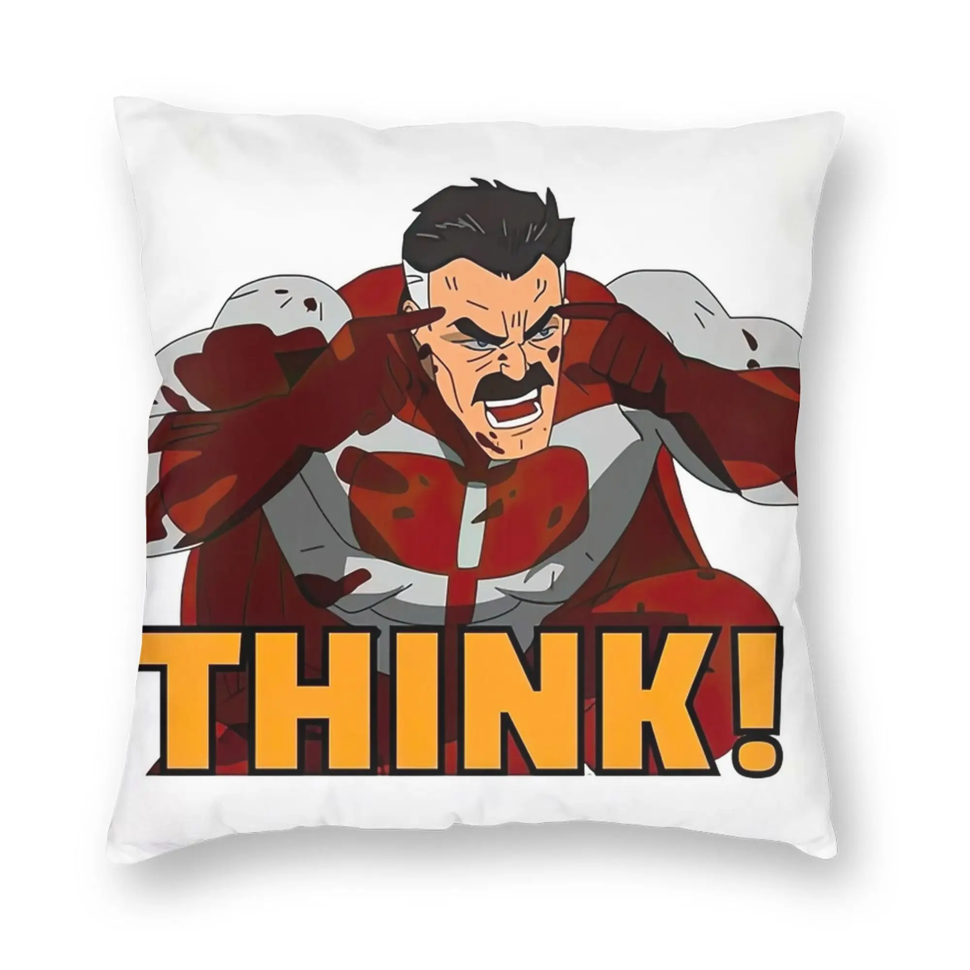 Invincible Omni-Man Think Pillowcase Printing Fabric Cushion Cover Gift  Pillow Case Cover Seat Square 18''