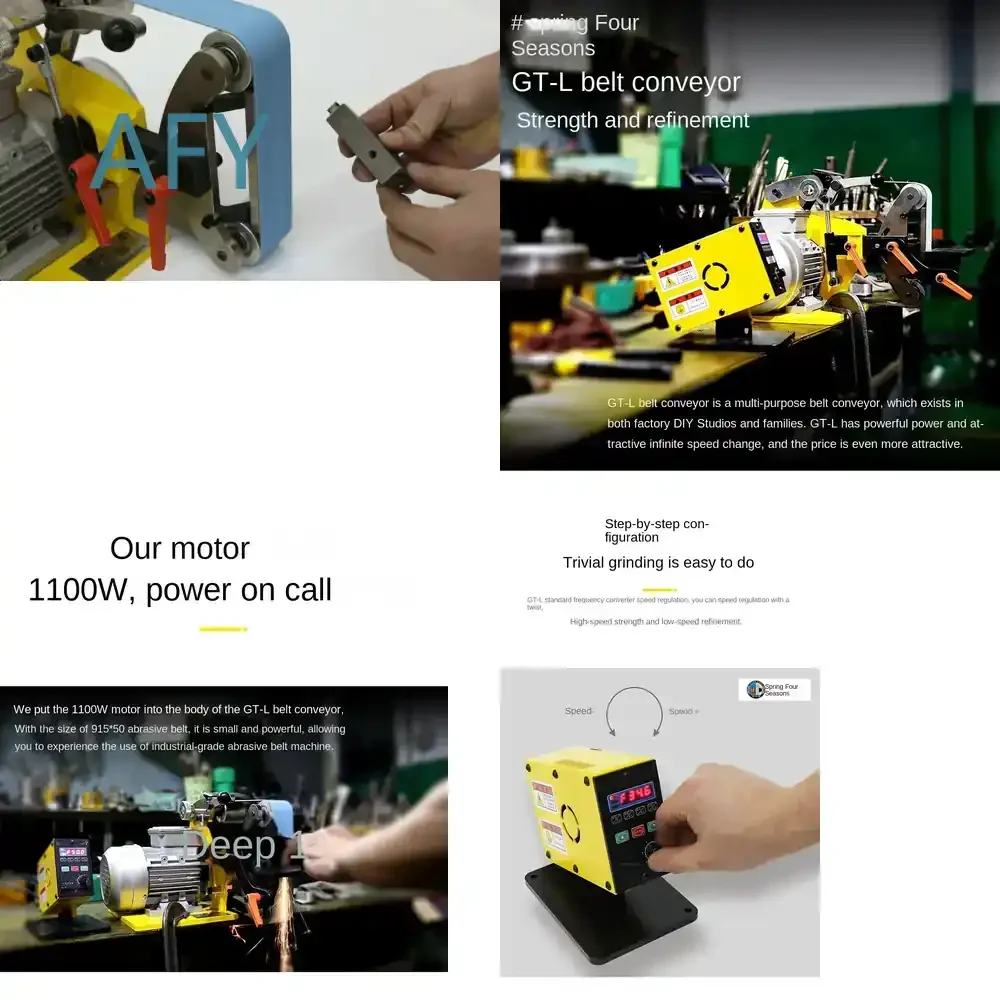 915 Small Desktop Industrial Grade Multi Functional Sand Tape Inverter Transformer for Woodwork Polishing Machine for DIY