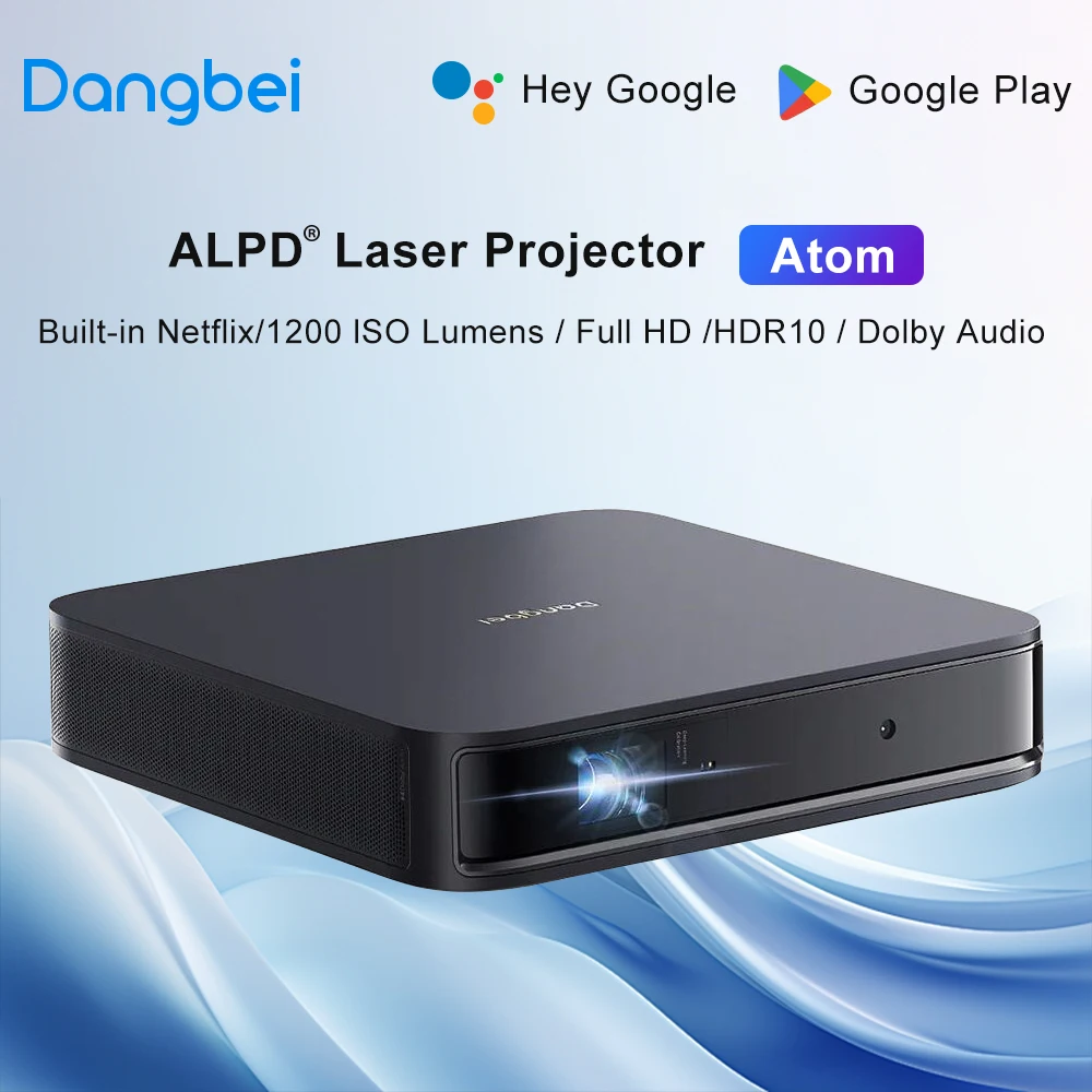 Dangbei Atom Google TV Mini Beamer 4K Full HD Laser Projector Mini Portable Home Theater 3D Wifi Cinema Netflix Dangbei ATOM