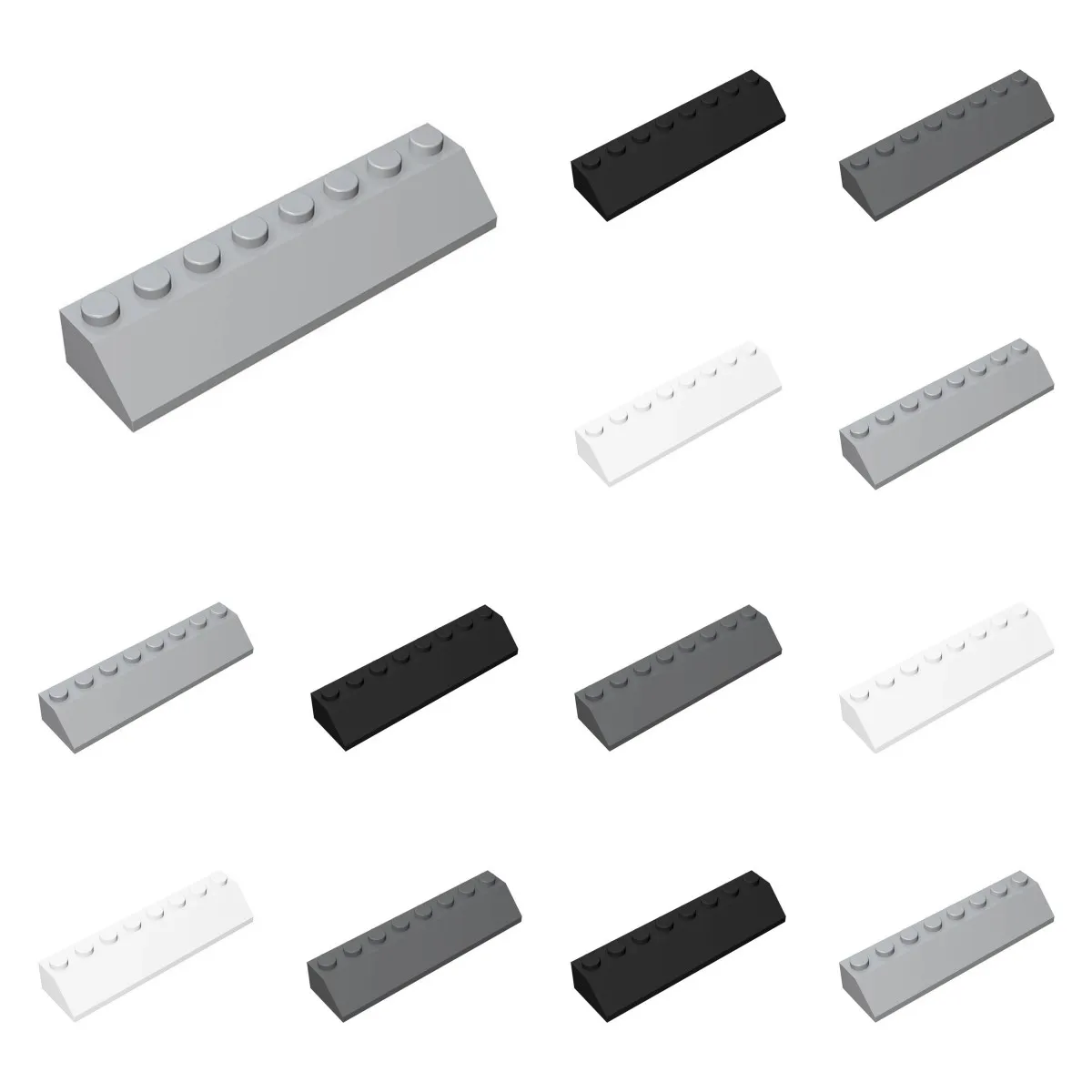 10pcs 4445 Slope 45 2x8 Building Blocks Kit House Castle Sloping Roof Bricks Particle Educational Toy Children Birthday Gift