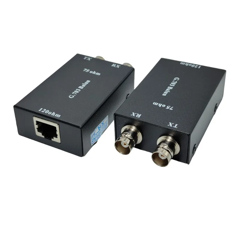 Custom Premium BNC to RJ45 Media Converter Coax to Ethernet Video Balun Adapter ITU CCITT G 703 for CCTV Signal Extension Gift