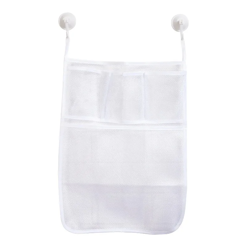 

®4-Pocket Hanging Mesh Suction Shower Organization Caddy, White