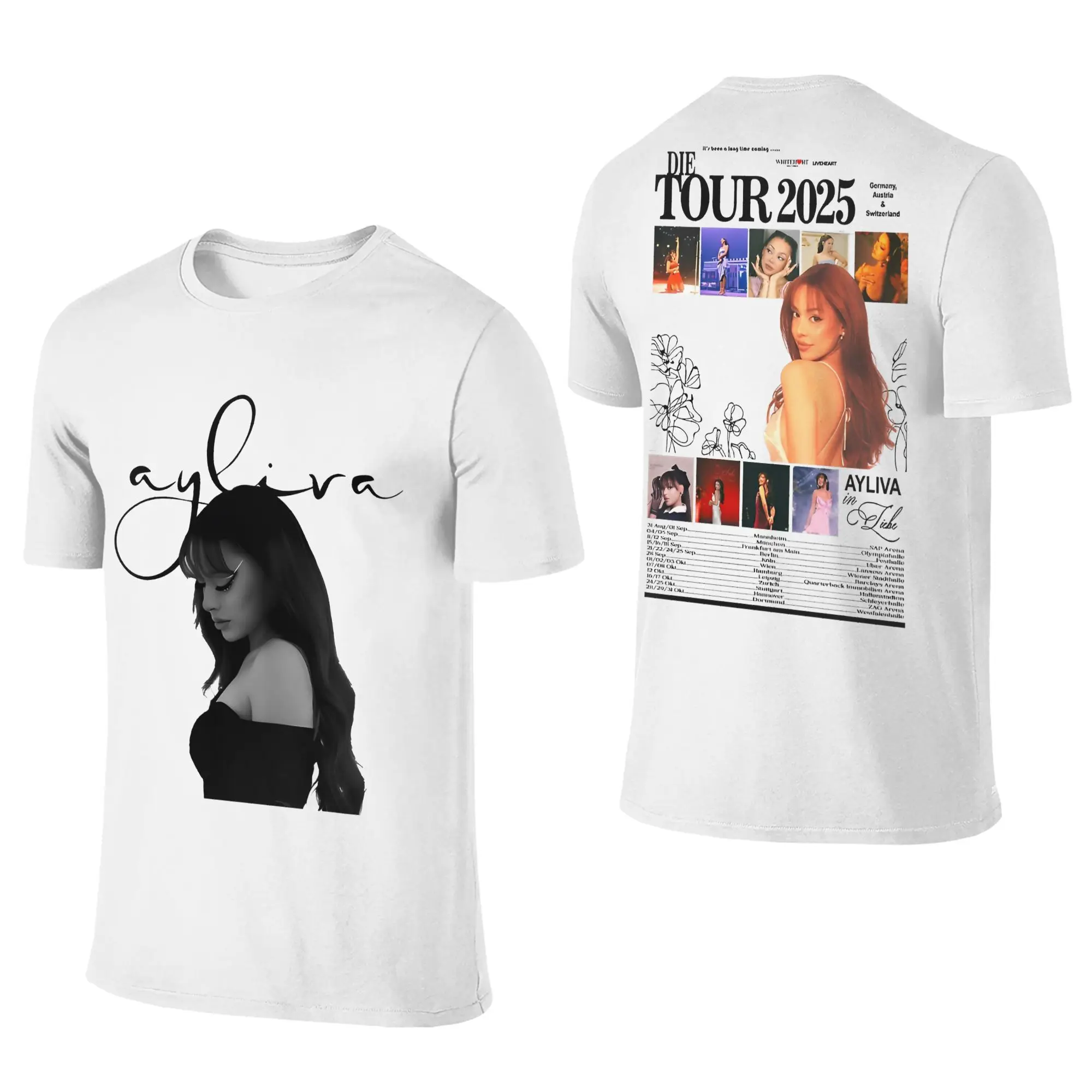 

Ayliva Singer Music Men Women T Shirt Funny Tees Short Sleeve Crewneck T-Shirt Pure Cotton Big Size Tops