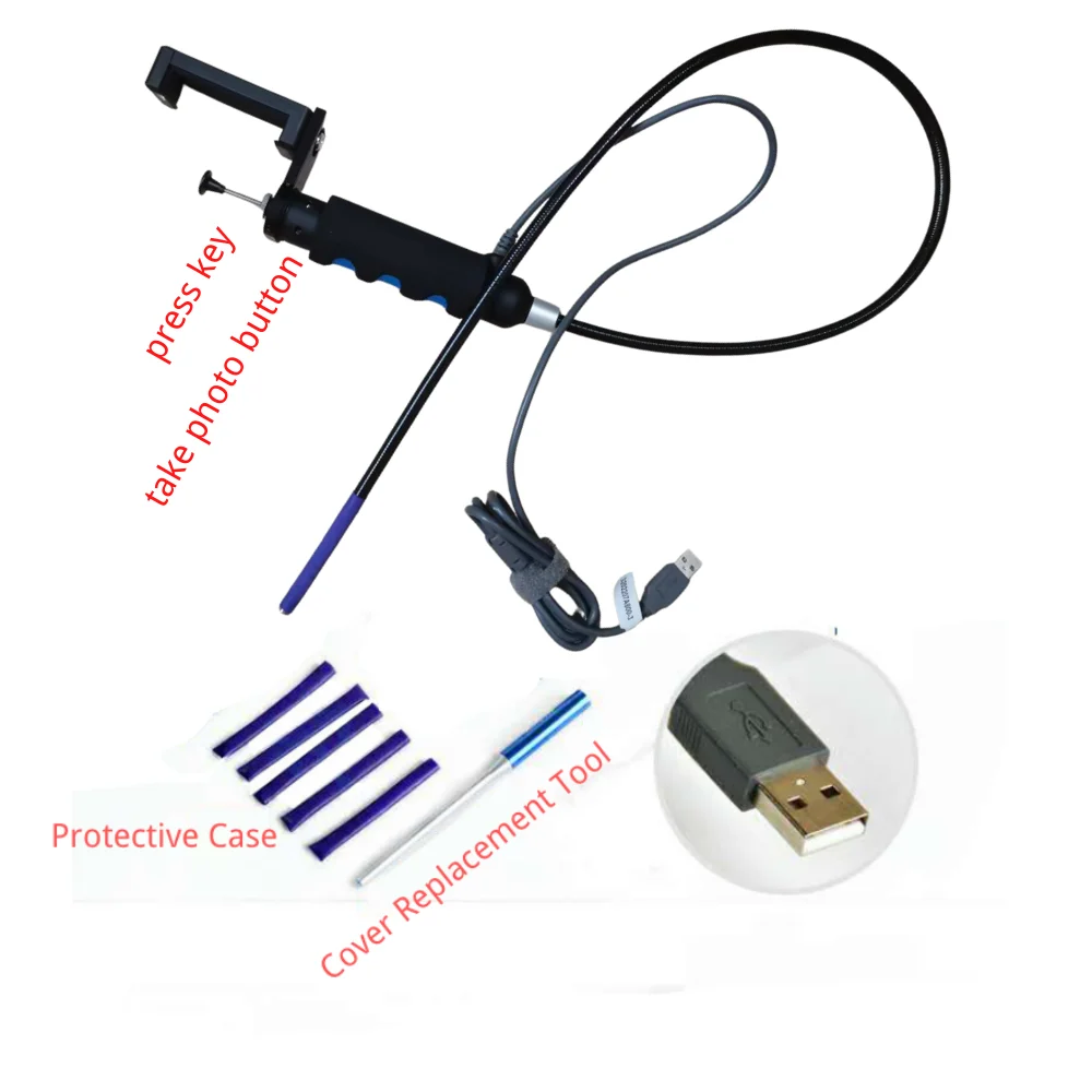 Industrial Endoscope Camera 180º Rotatable, Control Steering Automotive Pipe Inspection, Ablescope A800-3 for Android PC