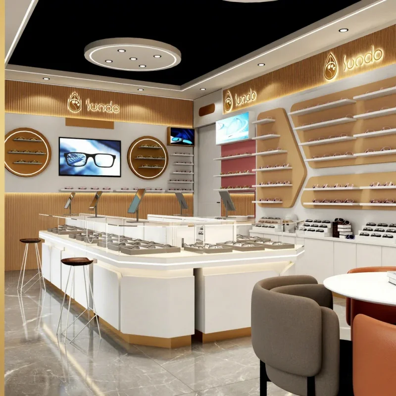 custom.Customizable Sunglasses Showcase Display Cabinet Elegant Retail Shop Furniture Mall Glasses Counter
