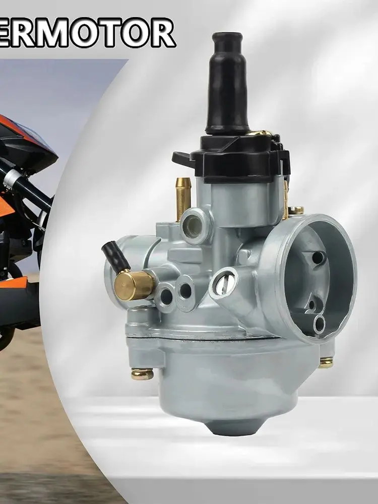 AliExpress PowerMotor Motorcycle Carburetor 17.5mm for Dellorto PHVA 17.5 Tomos A55 50cc 80cc Carb Moped Scooter Motocross Dirt Pit Bike Accessories