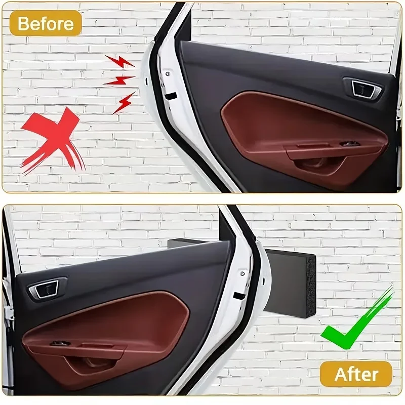 4pcs Thicken Garage Wall Protector Car Door Bumper Guard Wall Corner Foam Block Strong Self-Adhesive Protects Bump and Scratches