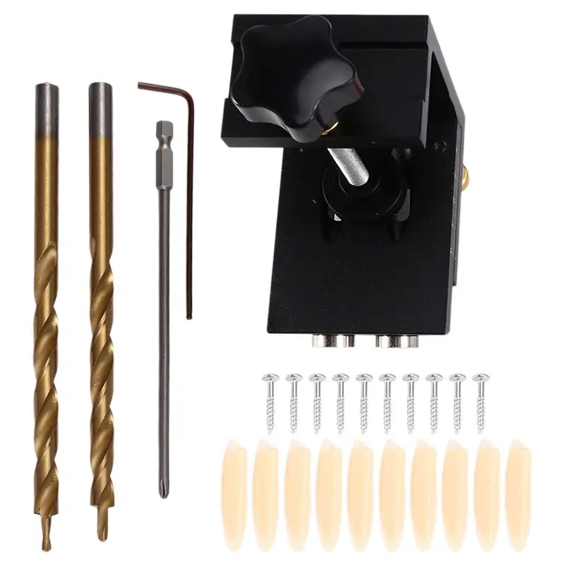 【aa86】woodworking-jig-pocket-hole-jig-clamp-pocket-hole-jig-jig-pocket-hole-system-hole-opener-tool-for-wood-black