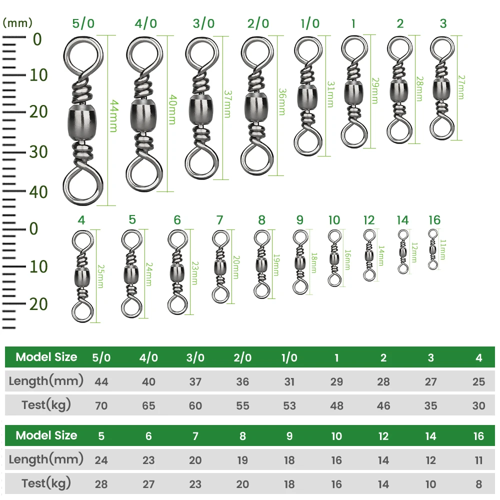 DNDYUJU 100 stücke Angeln Stecker Barrel Swivel Carbon Stahl Meer Haken Anschluss für Meer Angeln Luer-anschluss Zubehör