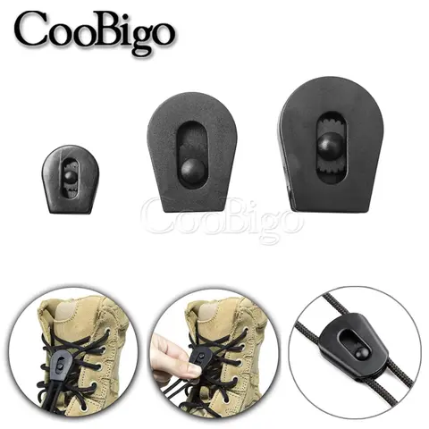 10pcs Plastic Cord Lock Ends Stopper Wheel Pull Strings Clip Shoelace Rope Clamp for Backpack Bag Paracord Clothing Accessories