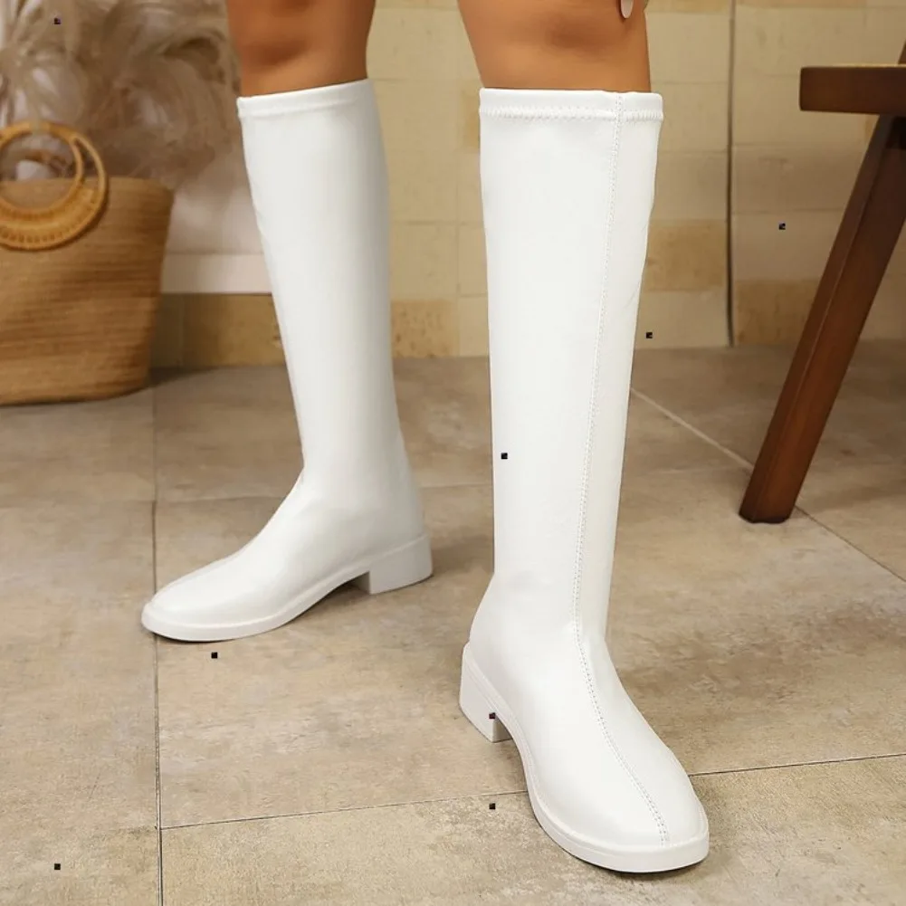 Women Knee High Boot Fashion Self Cultivation Knight Boots for Woman Exquisite Plush Warm Winter Shoe Designer Shoes Botas Mujer view 5