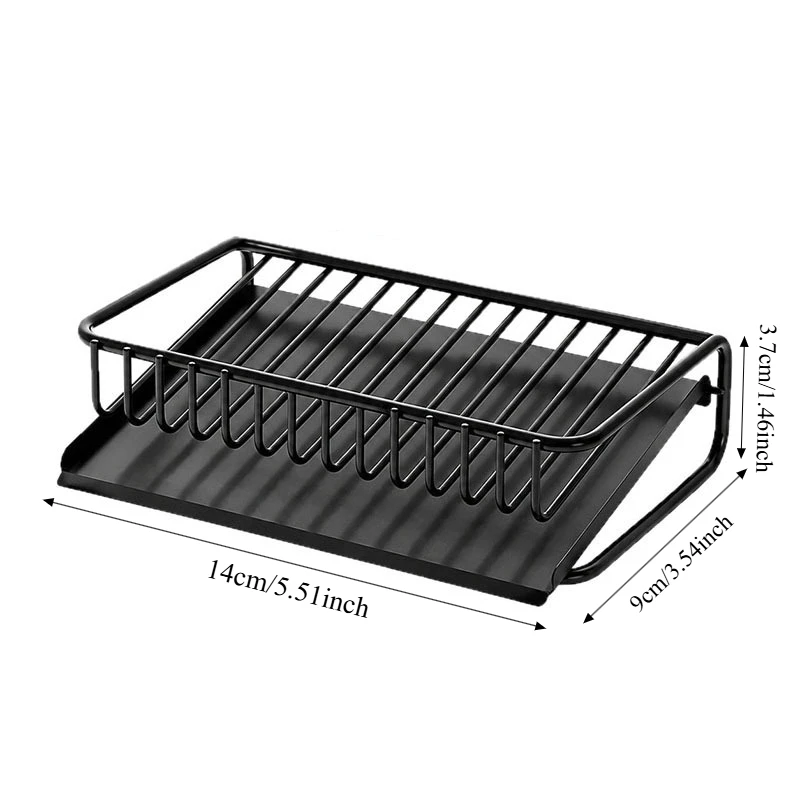Plastic Soap Dish with Drain Rack Household Bathroom Countertop Laundry Soap Holder Drainable Bathroom Storage Organizer view 5