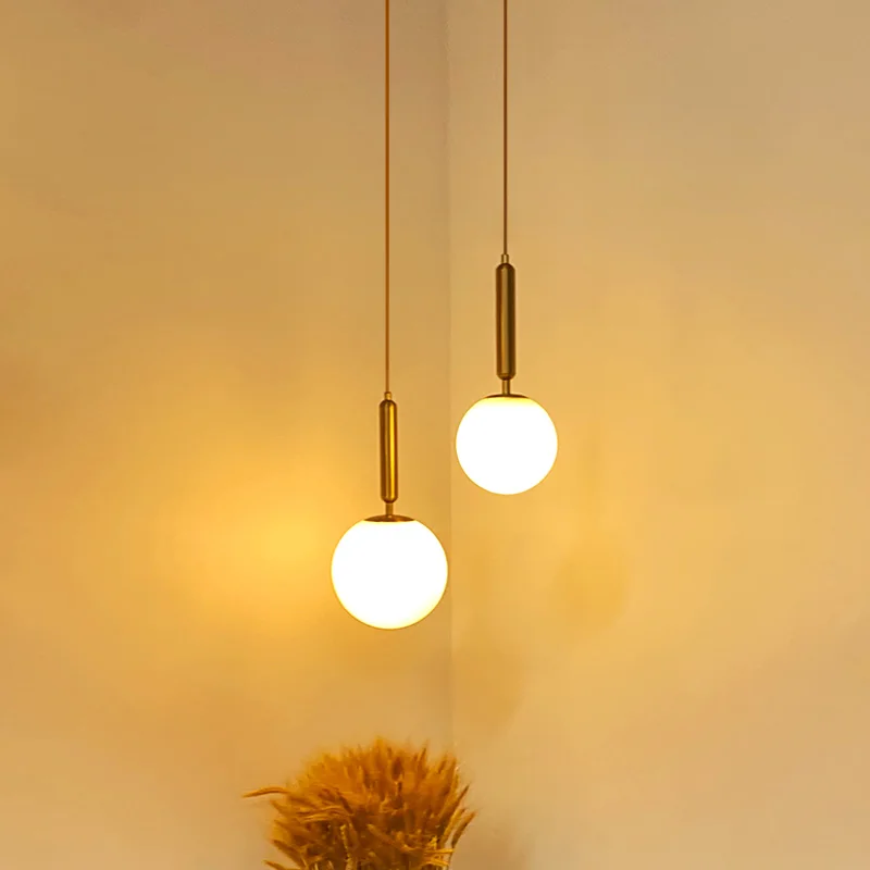 Moderno pingente lâmpada de luxo ouro bola vidro abajur pendurado luzes luminárias para sala jantar quarto decoração iluminação