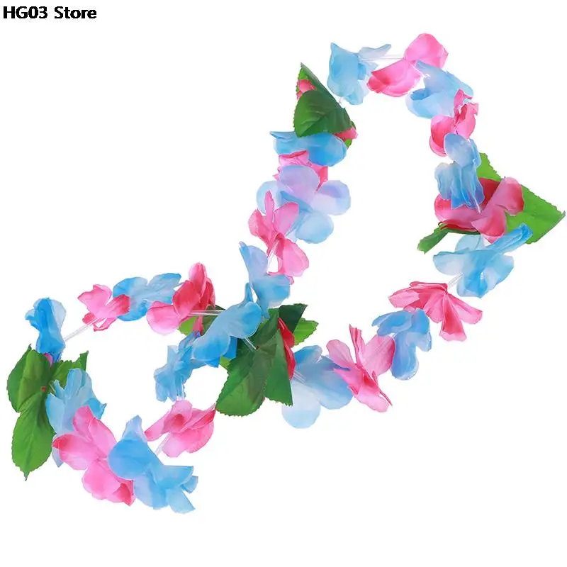 4 قطعة/المجموعة الاصطناعي فستان بتصميم حالم هاواي زهرة الطوق اكاليل قلادة حزب هاواي الشاطئ متعة الزهور DIY حزب الديكور #4