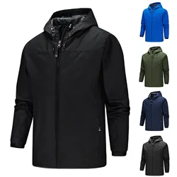 Men's Jackets Spring Autumn Windproof Zipper Coat Solid Color Fashion Unisex Outdoor Jackets Sportswear Male Jacket