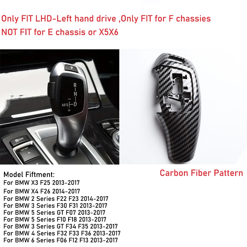 F10 F30 F11 F31 Gear Shift Knob Cover Interior Replacement Gear Shifter Lever Panel For BMW F32 F33 F34 F36 F06 F12 F20 F22 F25 image 3