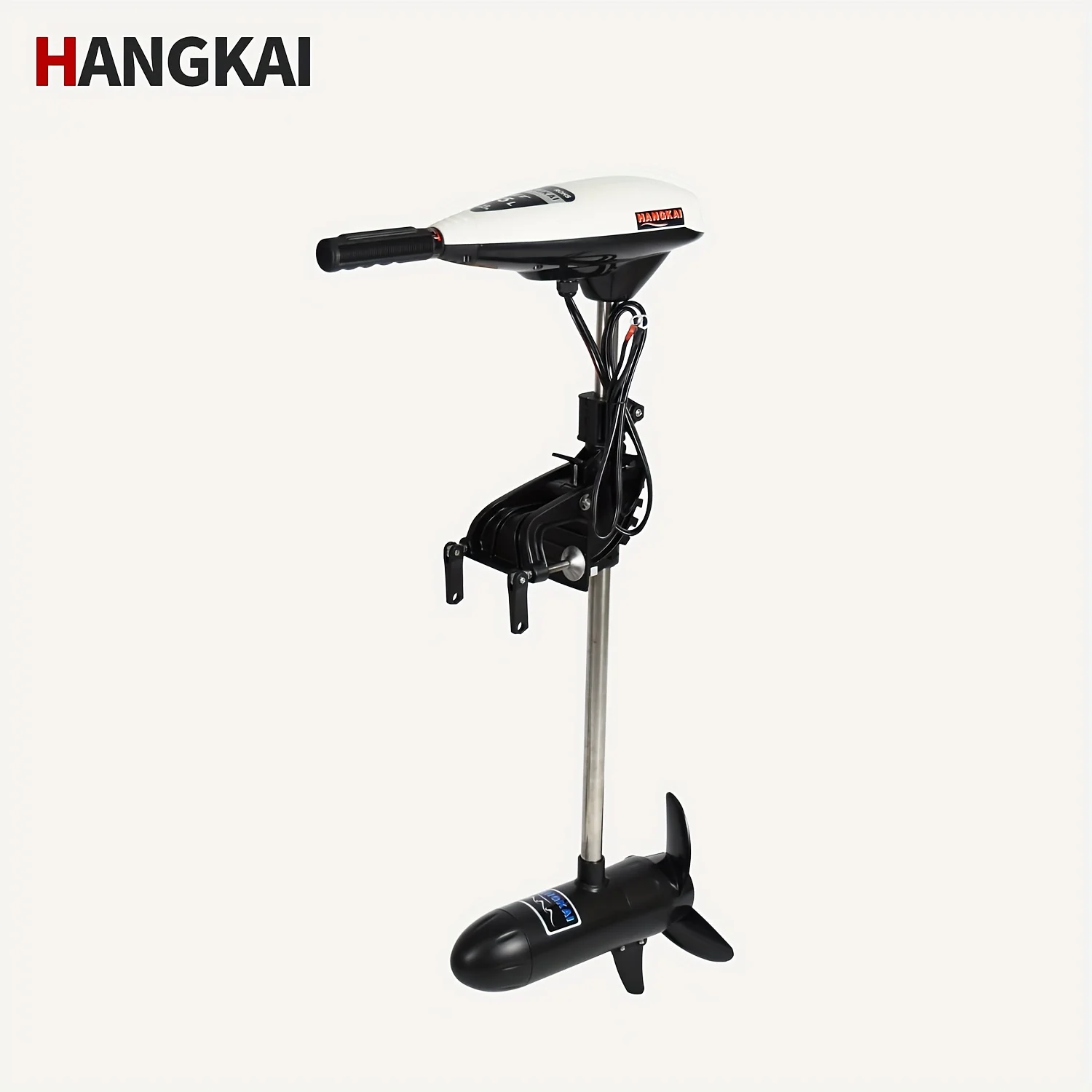HANGKAI Motor de arrastre eléctrico de 12 V para propulsor de motor fueraborda - 7 posiciones de engranaje ajustables - Kayak de pesca en agua salada
