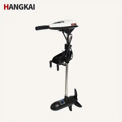 HANGKAI 12V Elektryczny silnik trollingowy do napędów silników zaburtowych - 7 regulowanych pozycji biegów - do kajaków wędkarskich w wodzie słonej