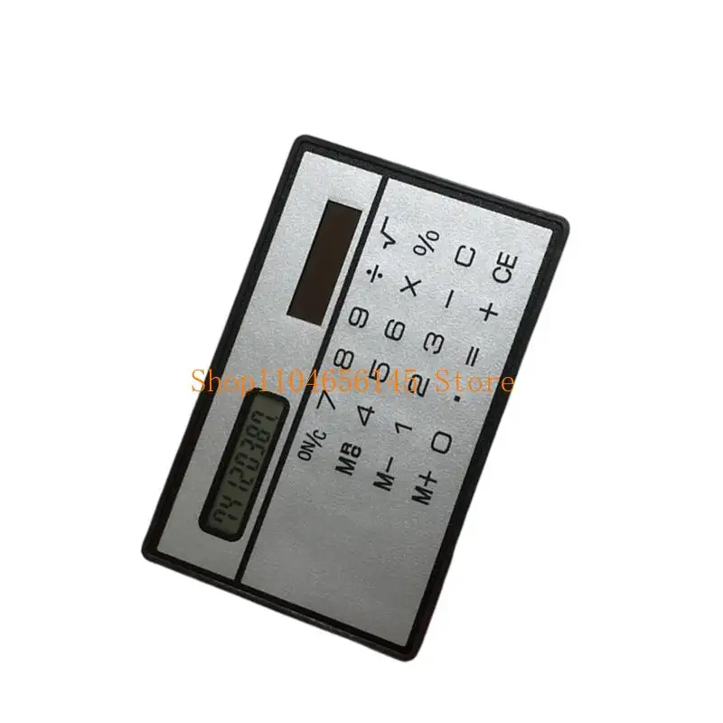 652F 8 Digit Calculator With Solar Charging Card Size Lightweight ABS Plastic