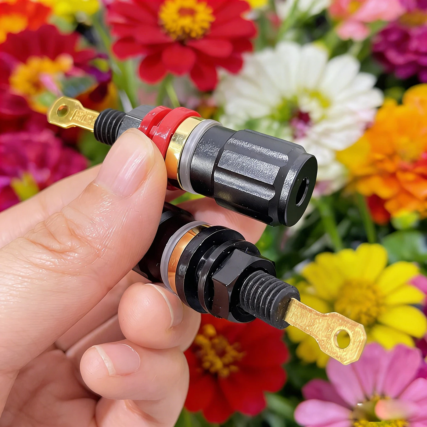 Terminal głośnikowy EIZZ, złącze bananowe, pozłacane 24K, rodowane, wzmacniacz audio HIFI DIY, modele EZ-310, EZ-310A — zdjęcie produktu 5