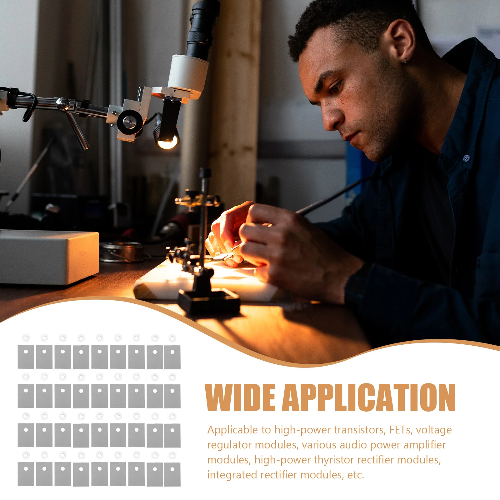 

1Set Heat Dissipation Kit Thermal Pad with Insulating Bushings High Conductivity for CPU GPU Cooling Reliable