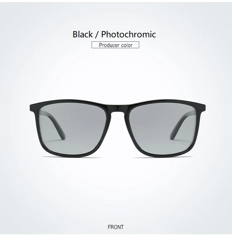 Modische Photochrome Polarisierte Vintage-Sonnenbrille für Männer und Frauen Quadratische Markendesigner-Sonnenbrille Herren Fahr- und Angelbrille – Detail 10
