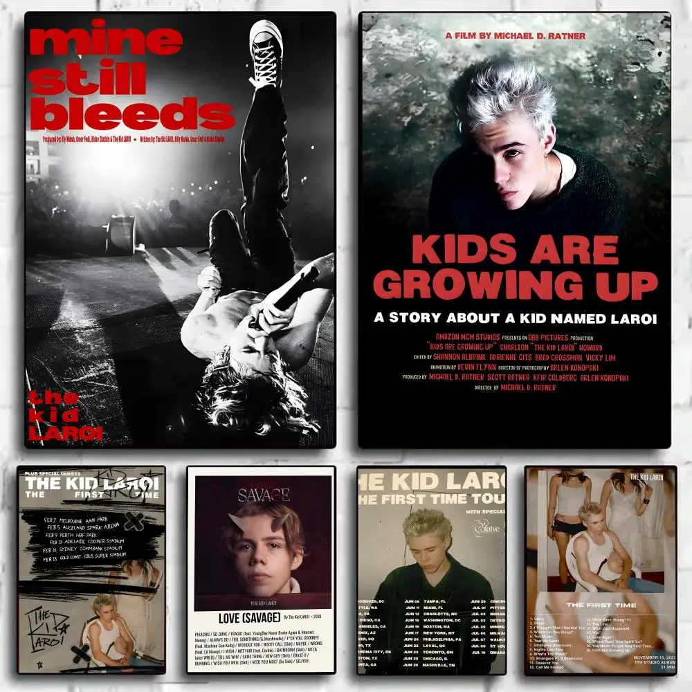 ملصق Singer The Kid L_LAROI MAYBE ملصق جداري مزخرف مطبوع عليه صورة جدارية لديكور غرفة المعيشة المنزلية والممر #1