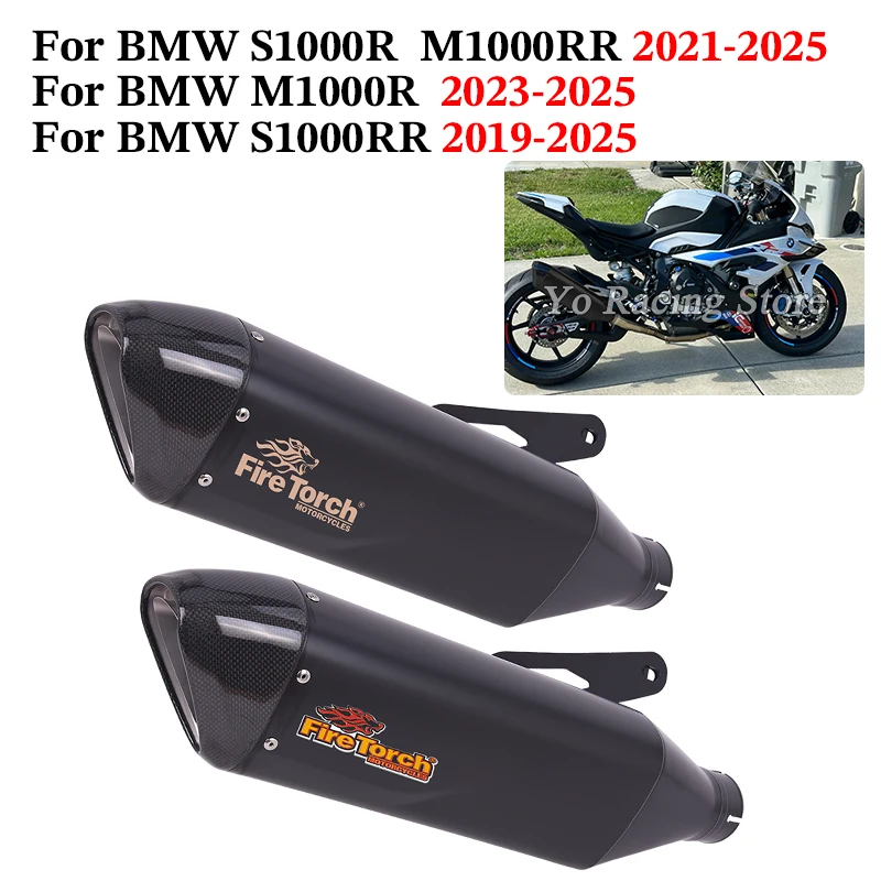 

For BMW S1000R M1000RR 2021 - 2025 For BMW S1000RR M1000R 2019 - 2025 Motorcycle Exhaust Systems Link Pipe Escape Carbon Muffler