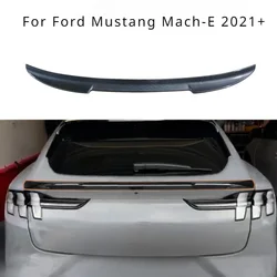 For Mustang Mach E Mach-E 2021 2022 2023 2024 To Up Spoiler Rear Wing ABS Spoilers By Glossy Black Carbon Fiber DIY Color