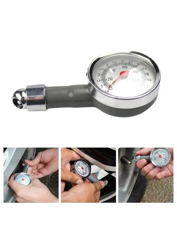 

Air Pressure Tester Stainless Tire Pressure Gauge for Car Motorcycle 0-100PSI