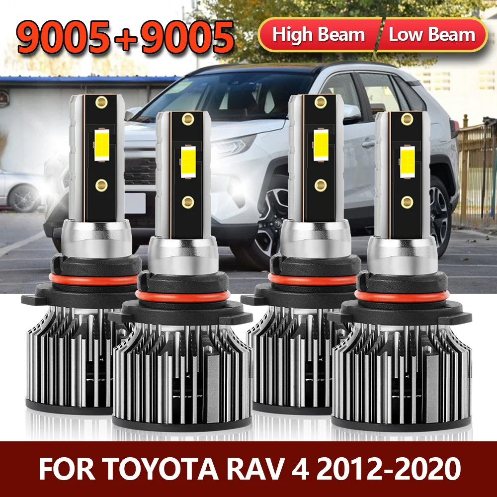 2/4PCS LED Headlight Bulbs High Low Beam Super Bright 20000LM For Toyota RAV 4 RAV4 2012 2013 2014 2015 2016 2017 2018 2019 2020