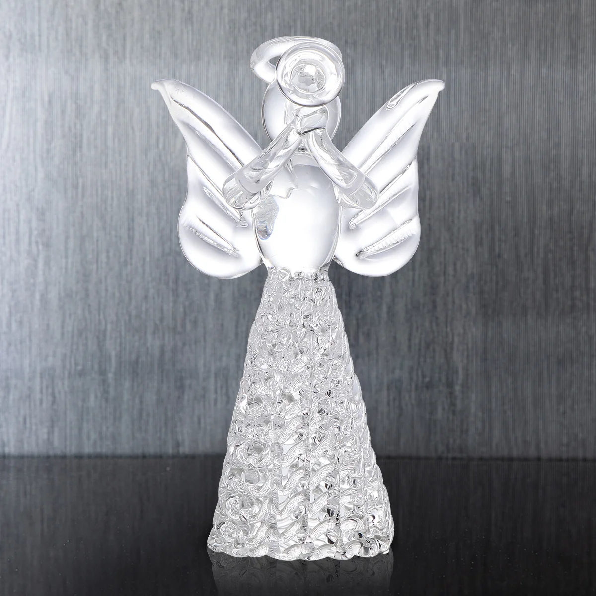 1 قطعة النحت الزجاجي الفاخر كريستال واضح بايبر الملاك الشمعدان مقهى مطعم ديكور التصنيع بالتفصيل