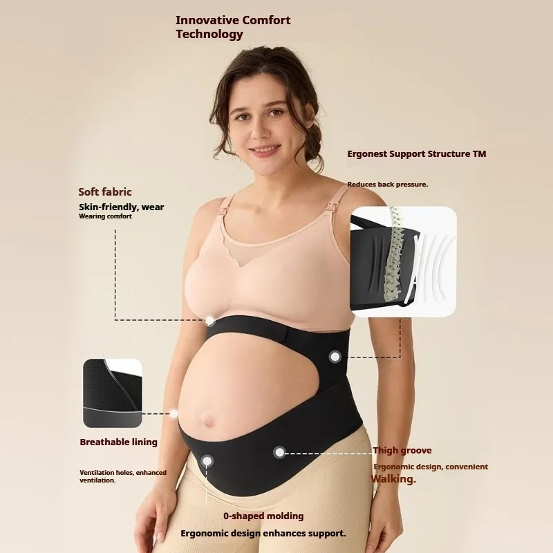 Zwangerschapsgordel uit één stuk Verstelbare tailleverzorging Zwangere ondersteuning Buikband Dunne zwangerschapsbuikbracebeschermer