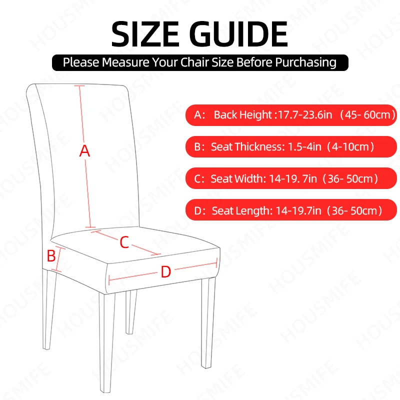 1PC Geometric Elastic Dining Chair Cover Stretch Seat Case Slipcovers Chair Covers for Dining Room Wedding Hotel Banquet Office