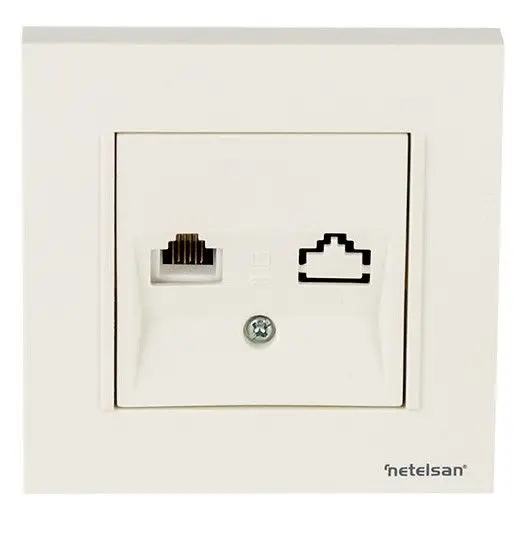 BYOBU-toma de datos CAT6, color blanco, NETELSAN