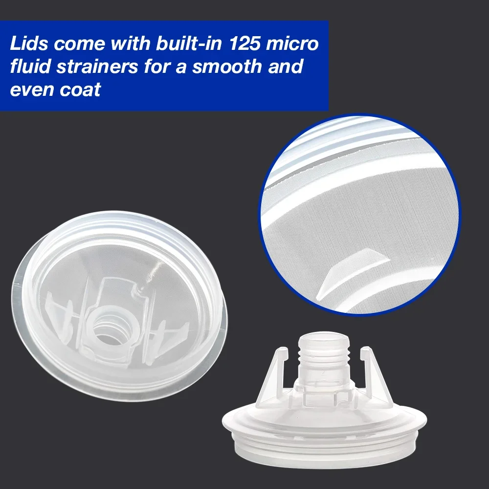10Pcs Spray Gun Paint Mixing Cup H/O Quick Cup Airbrush Tank 160ML/350ML/600ML/810ML Disposable Paint Cup