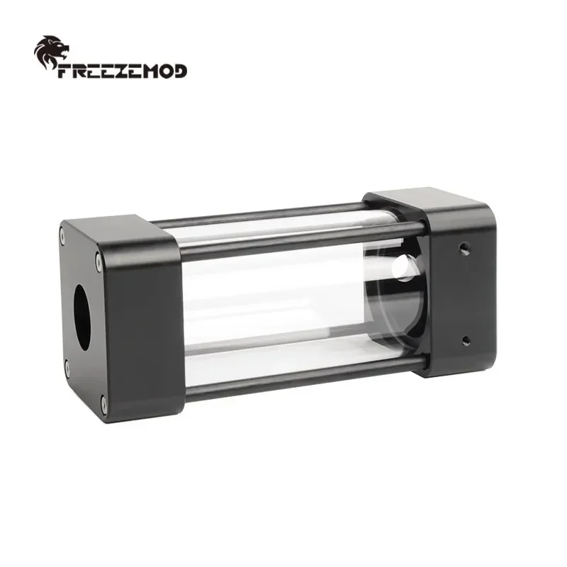 خزان المياه البورسليكات FREEZEMOD OD60mm صندوق مياه دائري مبرد بالماء غطاء بوم G1/4 خيط 159/209/259 مللي متر طول MOD PO-DLB