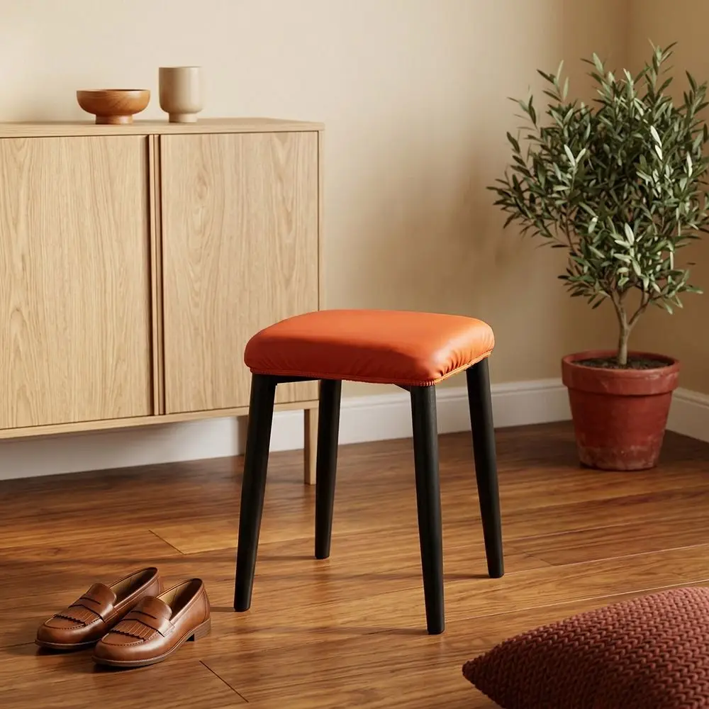 New PU Stool Seat Cover Non Slip Stretch Fit Chair Seat Cover Removable Protective Dining chair cover Bar Counter