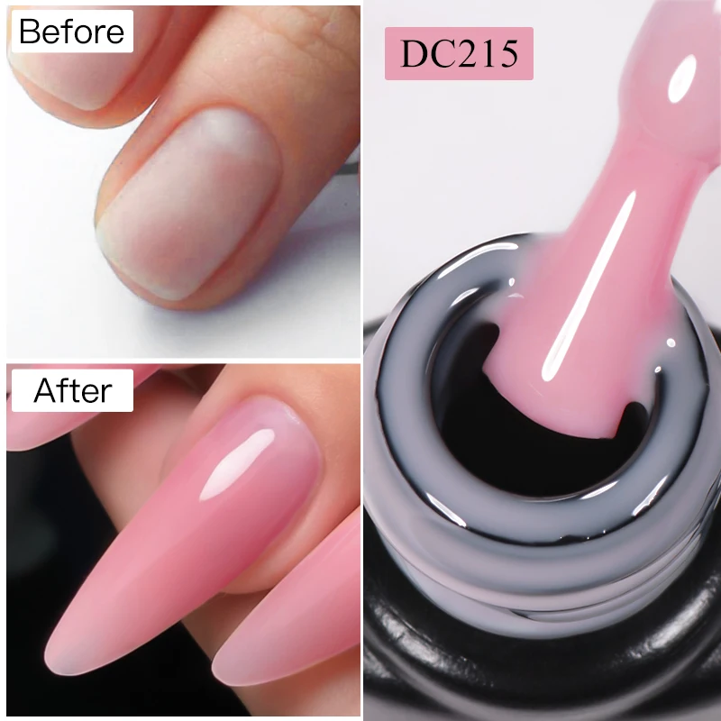 MTSSII 7ml Quick Extension Nail Polish Jelly Transparent Nude Pink Red Hard Gel  Quick Building Nail Art Gel Varnish For Nails ﻿